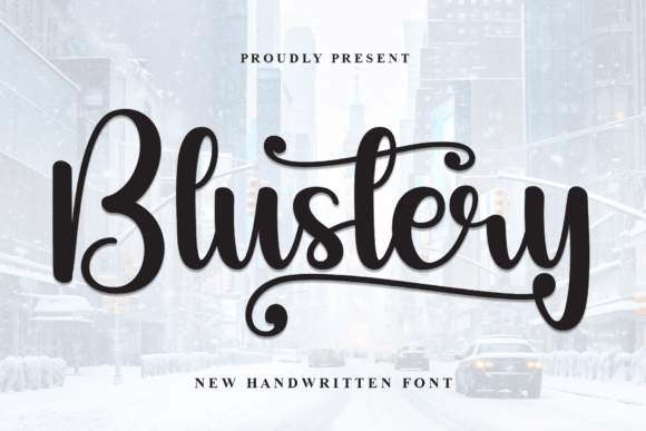 Discover the Blustery Font: A Handwritten Typeface for Creative Projects
