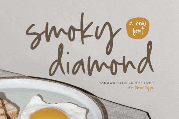 Smoky Diamond: Where Handwritten Charm Meets Bold, Modern Edge